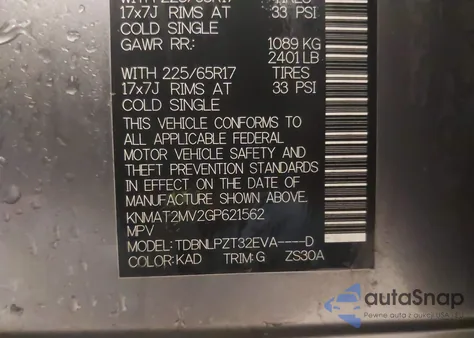 2016 Nissan Rogue S from USA, damaged, VIN KNMAT2MV2GP621562